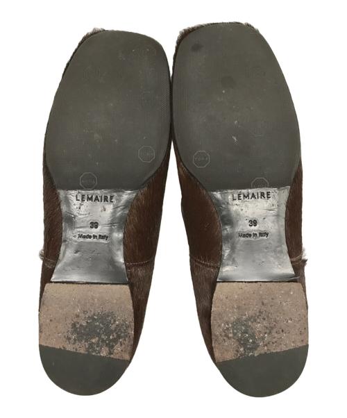 LEMAIRE（ルメール）LEMAIRE (ルメール) ハラコスクエアトゥシューズ ブラウン サイズ:39の古着・服飾アイテム