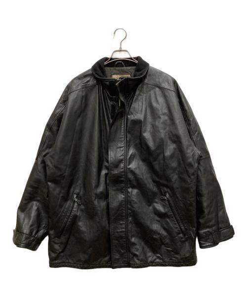 ARMANI JEANS（アルマーニジーンズ）ARMANI JEANS (アルマーニジーンズ) 90s armani jeans leather jacket ブラック サイズ:不明の古着・服飾アイテム