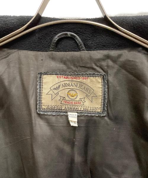 ARMANI JEANS（アルマーニジーンズ）ARMANI JEANS (アルマーニジーンズ) 90s armani jeans leather jacket ブラック サイズ:不明の古着・服飾アイテム