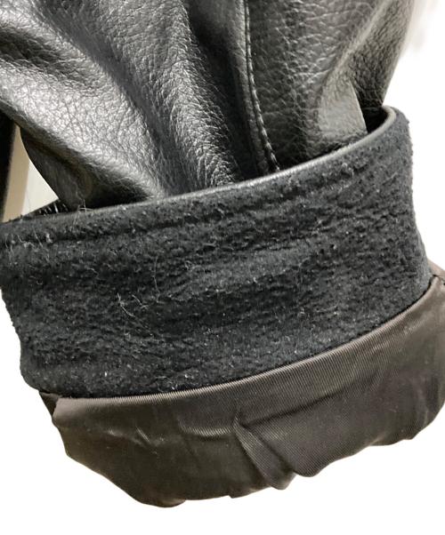 ARMANI JEANS（アルマーニジーンズ）ARMANI JEANS (アルマーニジーンズ) 90s armani jeans leather jacket ブラック サイズ:不明の古着・服飾アイテム