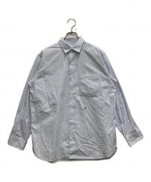 nanamica（ナナミカ）の古着「Regular Collar Stripe Wind Shirt」｜スカイブルー