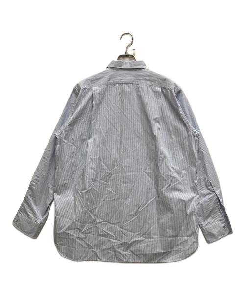 nanamica（ナナミカ）nanamica (ナナミカ) Regular Collar Stripe Wind Shirt スカイブルー サイズ:XSの古着・服飾アイテム