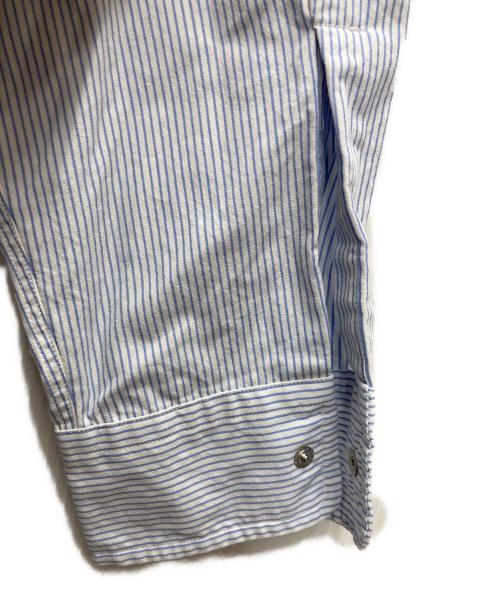 nanamica（ナナミカ）nanamica (ナナミカ) Regular Collar Stripe Wind Shirt スカイブルー サイズ:XSの古着・服飾アイテム