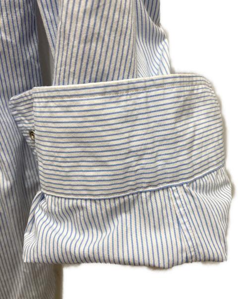 nanamica（ナナミカ）nanamica (ナナミカ) Regular Collar Stripe Wind Shirt スカイブルー サイズ:XSの古着・服飾アイテム