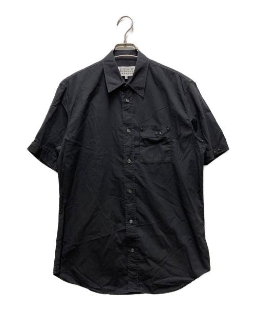 Maison Margiela（メゾンマルジェラ）Maison Margiela (メゾンマルジェラ) short sleeve studs shirts ブラック サイズ:46の古着・服飾アイテム