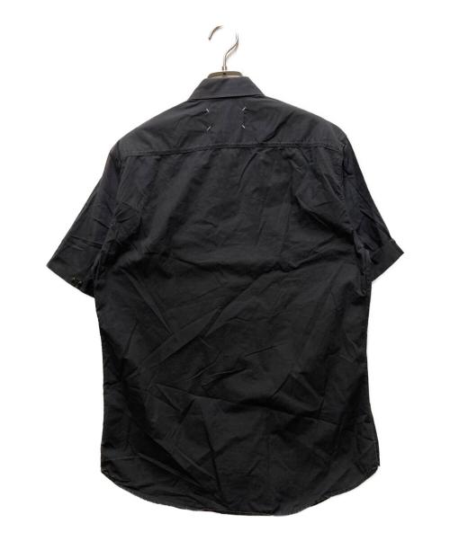 Maison Margiela（メゾンマルジェラ）Maison Margiela (メゾンマルジェラ) short sleeve studs shirts ブラック サイズ:46の古着・服飾アイテム