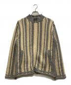 COMME des GARCONS HOMME HOMMEコムデギャルソンオムオム）の古着「ストライプドライバーズニット」｜ホワイト