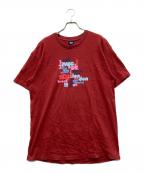 stussyステューシー）の古着「90`SシティロゴTEE」｜レッド