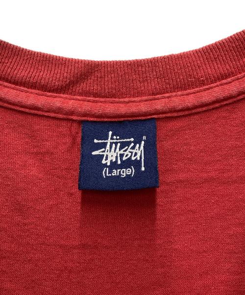 stussy（ステューシー）stussy (ステューシー) 90`SシティロゴTEE レッド サイズ:Lの古着・服飾アイテム