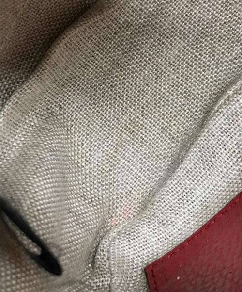 GUCCI（グッチ）GUCCI (グッチ) GGキャンバスショルダーバッグ ベージュ×レッドの古着・服飾アイテム