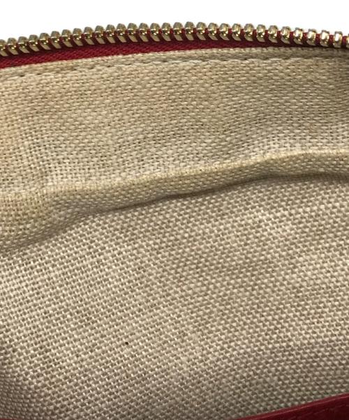 GUCCI（グッチ）GUCCI (グッチ) GGキャンバスショルダーバッグ ベージュ×レッドの古着・服飾アイテム