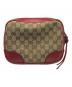 GUCCI (グッチ) GGキャンバスショルダーバッグ ベージュ×レッド：45000円