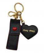 MIU MIUミュウミュウ）の古着「MADRAS LOVE TRICKリップケース」｜ブラック