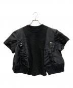 ）の古着「Nylon Twill x Cotton Jersey T-Shirt」｜ブラック