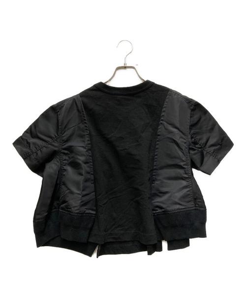 sacai（サカイ）sacai (サカイ) Nylon Twill x Cotton Jersey T-Shirt ブラック サイズ:2の古着・服飾アイテム