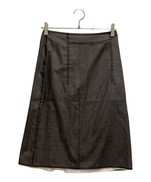 HERMES（エルメス）HERMES (エルメス) コットンオーガンシースカート グレー サイズ:36の古着・服飾アイテム