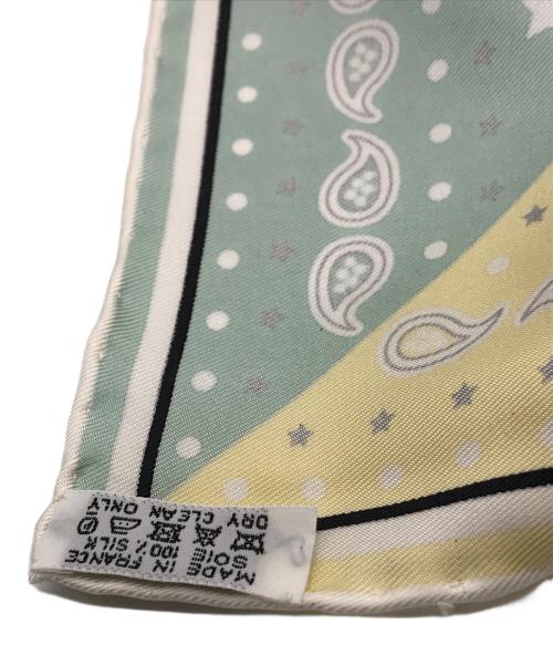 HERMES（エルメス）HERMES (エルメス) カレ55 イエロー×グリーンの古着・服飾アイテム