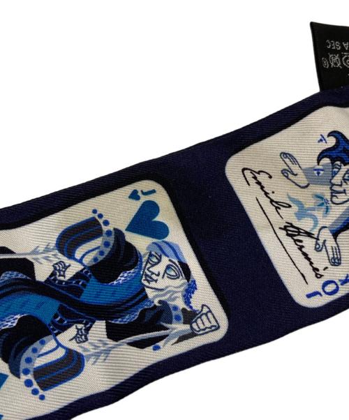 HERMES（エルメス）HERMES (エルメス) ツイリースカーフ ネイビーの古着・服飾アイテム