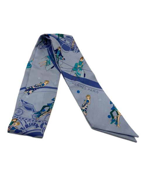 HERMES（エルメス）HERMES (エルメス) ツイリースカーフ ネイビーの古着・服飾アイテム
