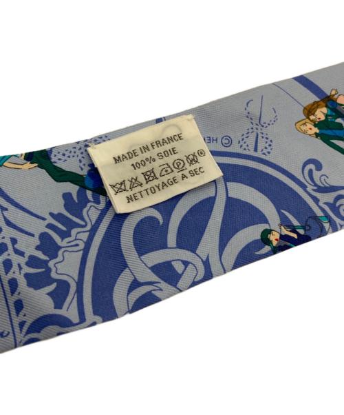 HERMES（エルメス）HERMES (エルメス) ツイリースカーフ ネイビーの古着・服飾アイテム