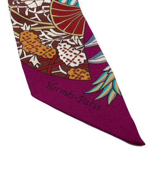 HERMES（エルメス）HERMES (エルメス) ツイリースカーフ パープルの古着・服飾アイテム