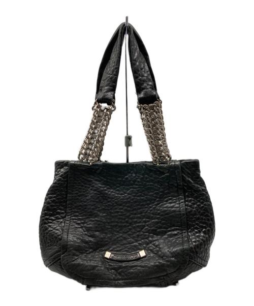 JIMMY CHOO（ジミーチュウ）JIMMY CHOO (ジミーチュウ) レザーチェーントートバッグ ブラックの古着・服飾アイテム