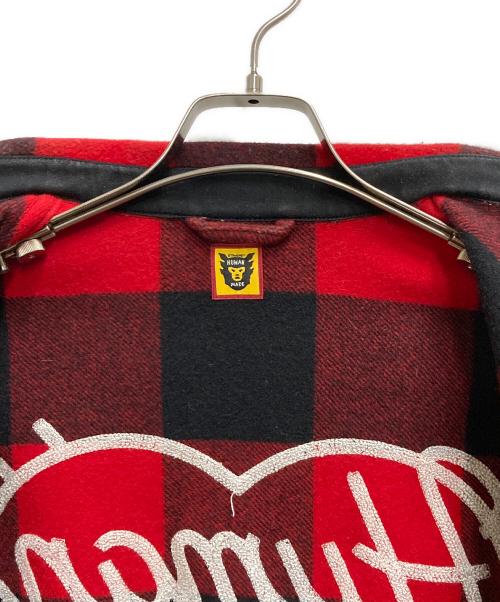 HUMAN MADE（ヒューマンメイド）HUMAN MADE (ヒューマンメイド) WOOL OVERSHIRT レッド サイズ:Lの古着・服飾アイテム