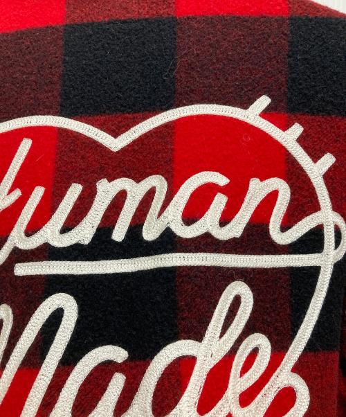 HUMAN MADE（ヒューマンメイド）HUMAN MADE (ヒューマンメイド) WOOL OVERSHIRT レッド サイズ:Lの古着・服飾アイテム
