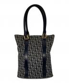 Christian Diorクリスチャン ディオール）の古着「トロッターキャンバストートバッグ」｜ネイビー