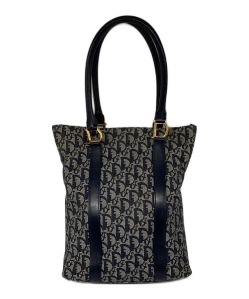 Christian Dior（クリスチャン ディオール）Christian Dior (クリスチャン ディオール) トロッターキャンバストートバッグ ネイビーの古着・服飾アイテム