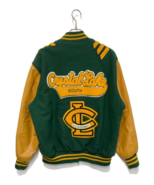 Holloway（ホロウェイ）Holloway (ホロウェイ) 00`Sチームレザースタジャン グリーン サイズ:XLの古着・服飾アイテム