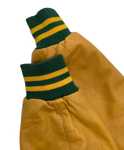 Holloway（ホロウェイ）Holloway (ホロウェイ) 00`Sチームレザースタジャン グリーン サイズ:XLの古着・服飾アイテム