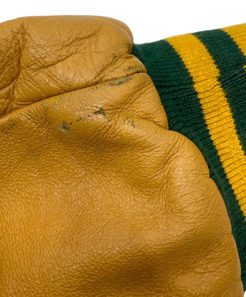 Holloway（ホロウェイ）Holloway (ホロウェイ) 00`Sチームレザースタジャン グリーン サイズ:XLの古着・服飾アイテム