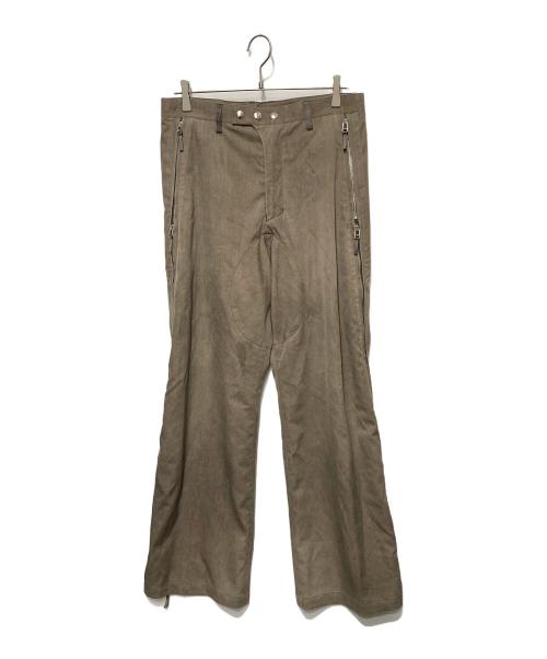 nulabel（ニューレーベル）nulabel (ニューレーベル) NULABEL ナチュラルダイウールギャバジン ジップTRS グレー サイズ:Ｍの古着・服飾アイテム