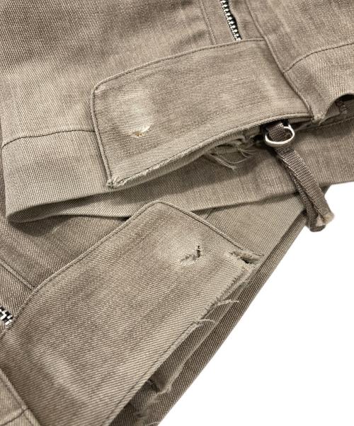 nulabel（ニューレーベル）nulabel (ニューレーベル) NULABEL ナチュラルダイウールギャバジン ジップTRS グレー サイズ:Ｍの古着・服飾アイテム