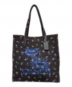 COACHコーチ）の古着「キャンバストートバッグ」｜ブラック