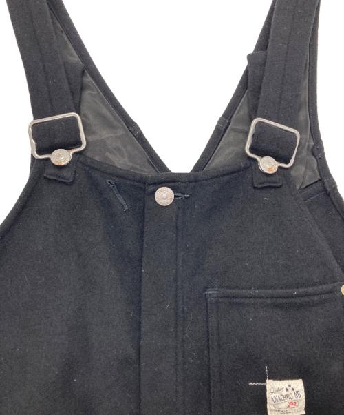 anachronorm（アナクロノーム）anachronorm (アナクロノーム) ウールダブルニーオーバオール ブラック サイズ:FREEの古着・服飾アイテム