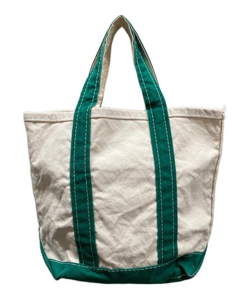 L.L.Bean（エルエルビーン）L.L.Bean (エルエルビーン) 70-80`Sスモールトートバッグ ベージュ×グリーンの古着・服飾アイテム