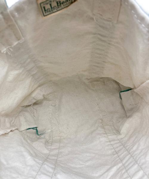 L.L.Bean（エルエルビーン）L.L.Bean (エルエルビーン) 70-80`Sスモールトートバッグ ベージュ×グリーンの古着・服飾アイテム