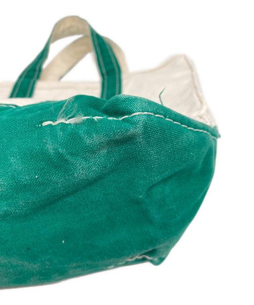 L.L.Bean（エルエルビーン）L.L.Bean (エルエルビーン) 70-80`Sスモールトートバッグ ベージュ×グリーンの古着・服飾アイテム