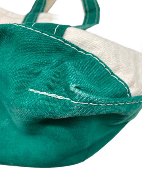 L.L.Bean（エルエルビーン）L.L.Bean (エルエルビーン) 70-80`Sスモールトートバッグ ベージュ×グリーンの古着・服飾アイテム