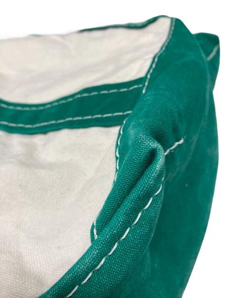 L.L.Bean（エルエルビーン）L.L.Bean (エルエルビーン) 70-80`Sスモールトートバッグ ベージュ×グリーンの古着・服飾アイテム