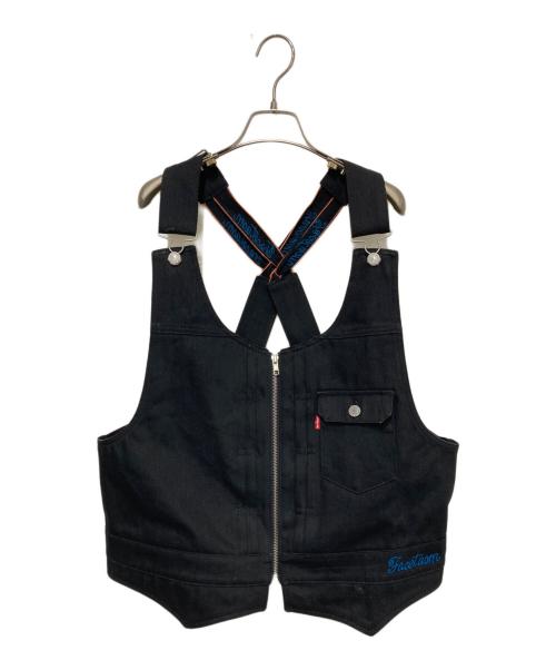 LEVI'S（リーバイス）LEVI'S (リーバイス) FACETASM (ファセッタズム) 1stタイプデニムベスト ブラック サイズ:XLの古着・服飾アイテム