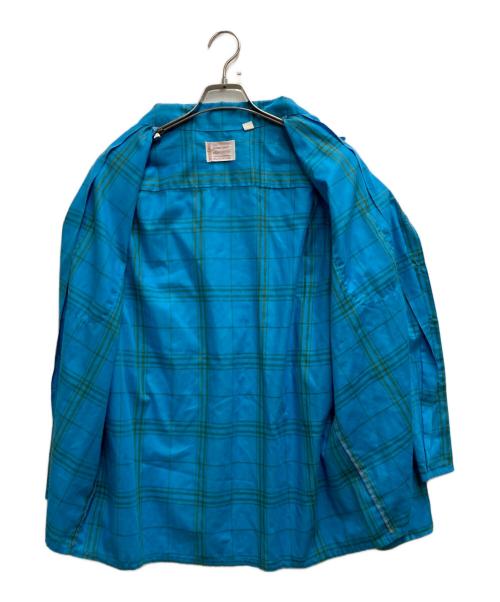 TOWN CRAFT（タウンクラフト）TOWN CRAFT (タウンクラフト) 60's チェックオープンカラーシャツ ブルー サイズ:16-16 1/2の古着・服飾アイテム