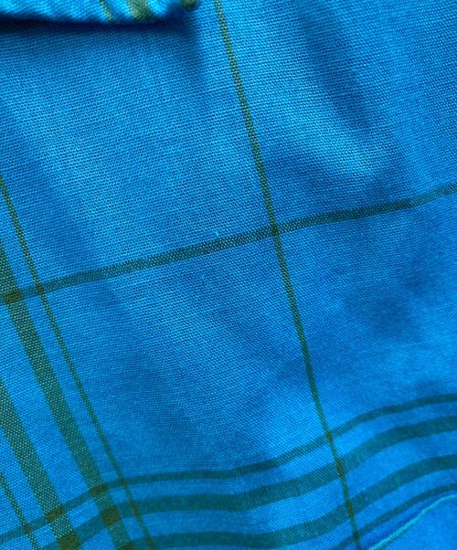 TOWN CRAFT（タウンクラフト）TOWN CRAFT (タウンクラフト) 60's チェックオープンカラーシャツ ブルー サイズ:16-16 1/2の古着・服飾アイテム