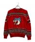 Hysteric Glamour（ヒステリックグラマー）の古着「ブルドッグジャガードアクリルウール ニット」｜レッド