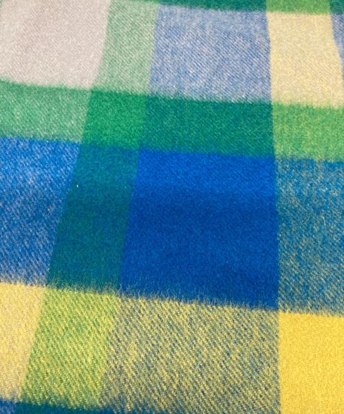 JOHNSTONS OF ELGIN（ジョンストンズオブエルガン）JOHNSTONS OF ELGIN (ジョンストンズオブエルガン) 大判カシミヤマフラー グレー×ブルーの古着・服飾アイテム