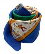 HERMESエルメス）の古着「シルクスカーフ」｜ブルー×オレンジ