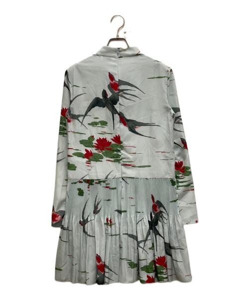 RED VALENTINO（レッドヴァレンティノ）RED VALENTINO (レッドヴァレンティノ) ボウタイワンピース ブルー サイズ:38の古着・服飾アイテム