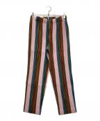 HOMME PLISSE ISSEY MIYAKEオム プリッセ イッセイ ミヤケ）の古着「JERSEY BOTTOMS」｜ピンク×ブラウン